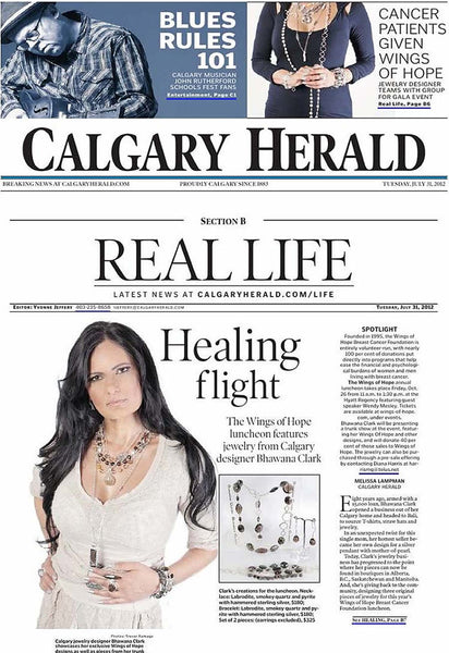 Healing Flight from Calgary Herald July 30 2012